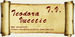 Teodora Vučetić vizit kartica